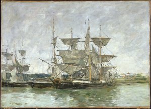ボート、ポート、ドーヴィル、1881年